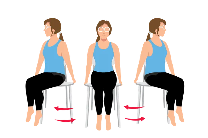 Side to side shuffle exercise  Illustration