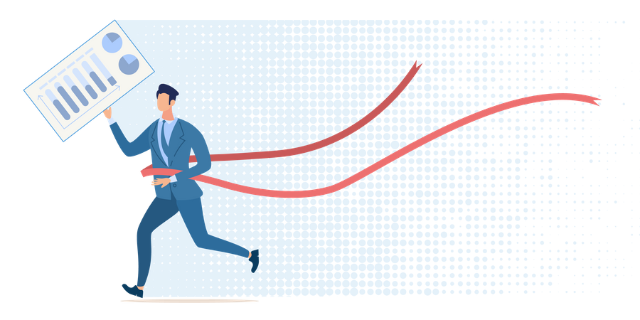 Sieg im Finanzwettbewerb  Illustration