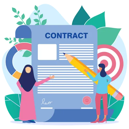 Sign Deal Paper  Illustration