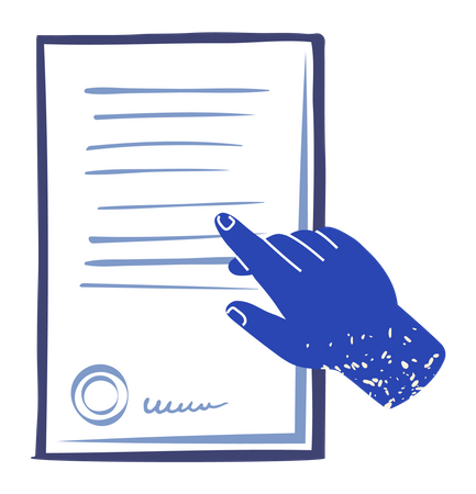 Sign document  Illustration