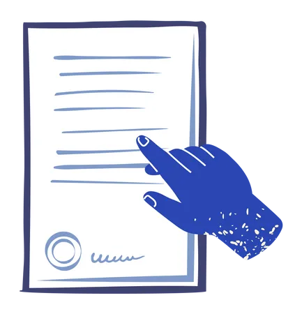 Sign document  Illustration