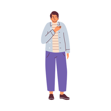 Sign language for people with hearing impairments  Illustration