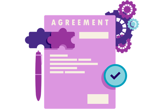 Sign The Cooperation Agreement  Illustration