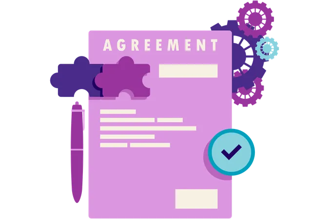 Sign The Cooperation Agreement  Illustration