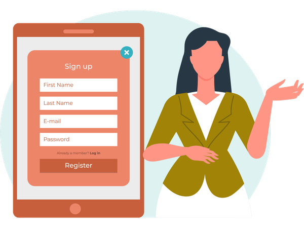 Sign Up page  Illustration