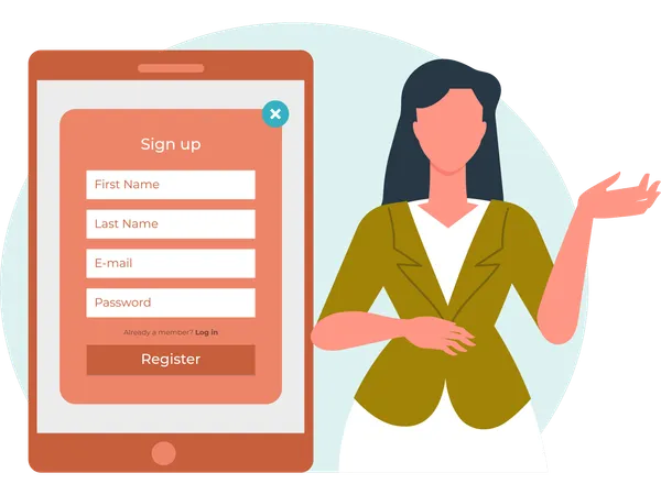 Sign Up page  Illustration