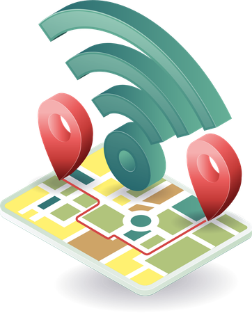 Signal for locatimap application  Illustration