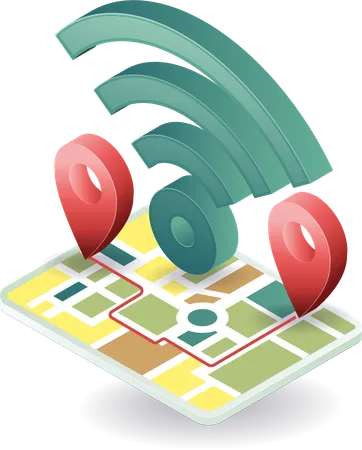 Signal for locatimap application  Illustration