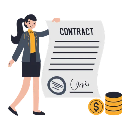 Contrat de signature d'entreprise  Illustration