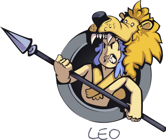 Signe du zodiaque lion  Illustration
