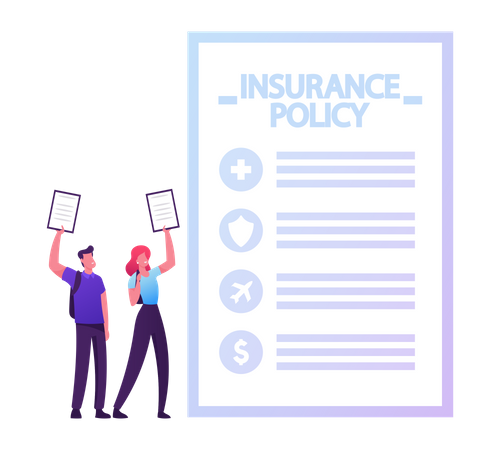 Signed Insurance Policy Contract Illustration