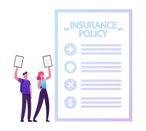 Signed Insurance Policy Contract  Illustration