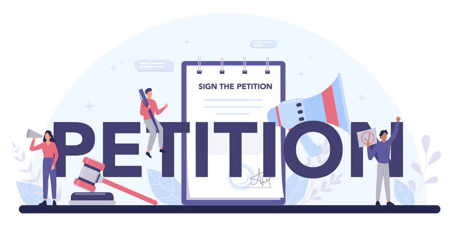 Signing Petition Document  Illustration