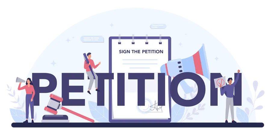 Signing Petition Document  Illustration