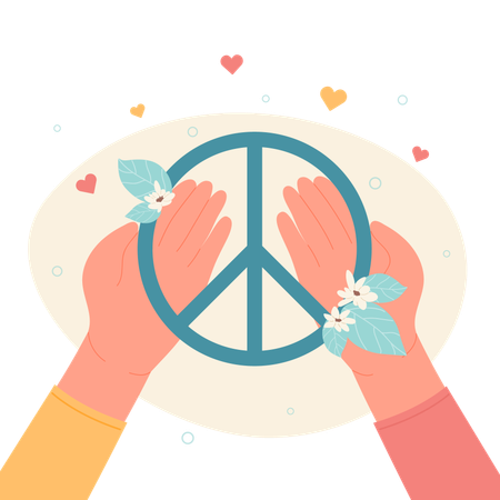 Signo de la paz  Ilustración