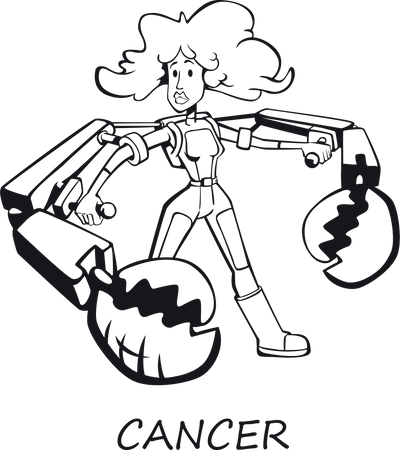 Signo del zodiaco cáncer  Ilustración