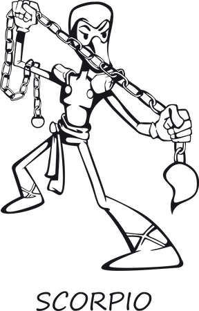 Signo del zodiaco escorpio  Ilustración