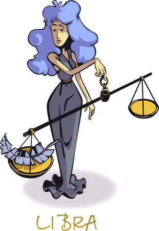 Signo del zodiaco libra  Illustration