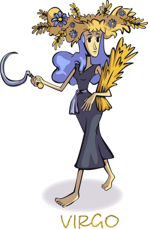 Signo del zodiaco virgo  Illustration