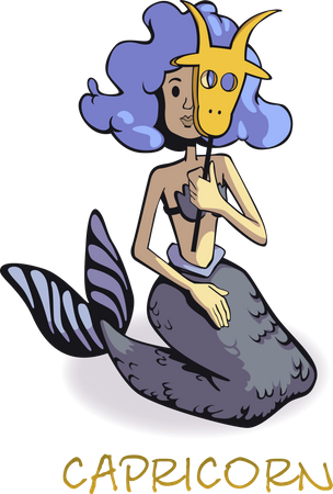 Signo zodiacal capricornio  Ilustración