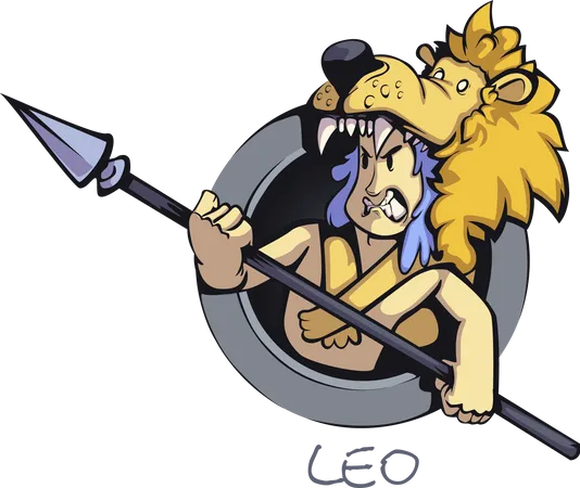 Signo del zodiaco leo  Ilustración