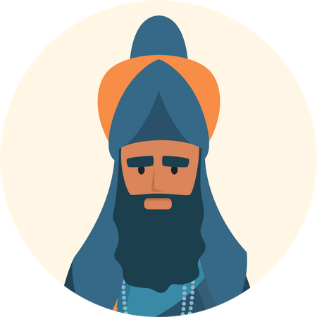 Sikh Man  Illustration