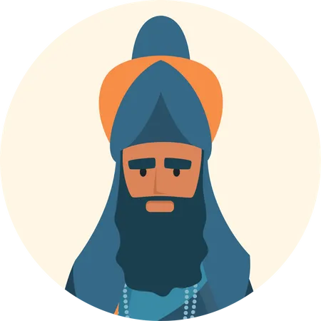 Sikh Man  Illustration