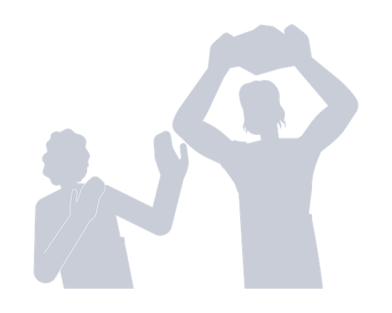 Silhouettes of Cain killing Abel  Illustration