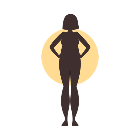 Silhueta do corpo feminino  Illustration