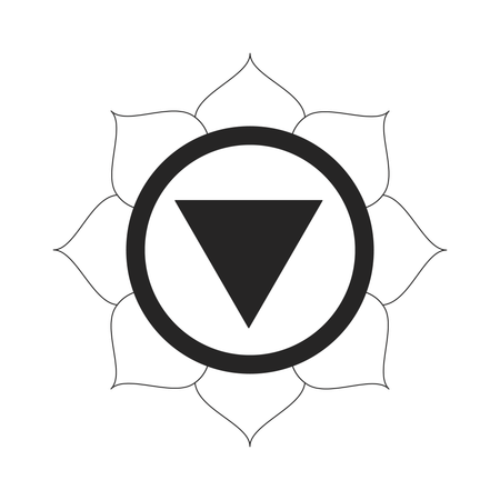 Símbolo del chakra del plexo solar Manipura  Ilustración