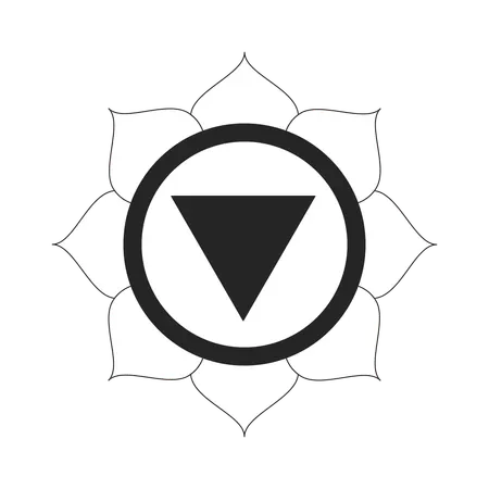 Símbolo del chakra del plexo solar Manipura  Ilustración