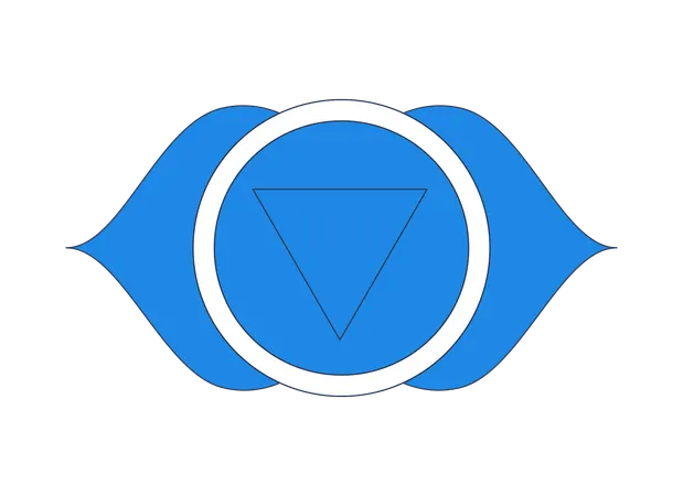 Símbolo del chakra del tercer ojo Ajna  Ilustración
