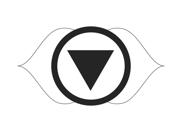 Símbolo del chakra del tercer ojo Ajna  Ilustración
