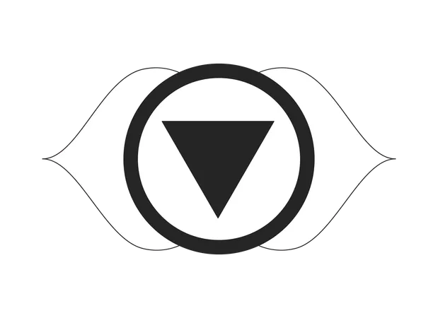 Símbolo del chakra del tercer ojo Ajna  Ilustración