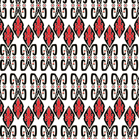 Simple batik papua indonesia seamless pattern from Papua which is pretty charming  일러스트레이션