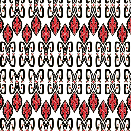 Simple batik papua indonesia seamless pattern from Papua which is pretty charming  일러스트레이션