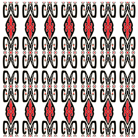 Simple batik papua Indonesia seamless pattern from Papua which pretty charming  Illustration
