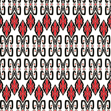 Simple batik papua indonesia seamless pattern from Papua which is pretty charming  Illustration