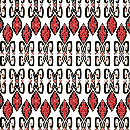 Simple batik papua indonesia seamless pattern from Papua which is pretty charming  Illustration