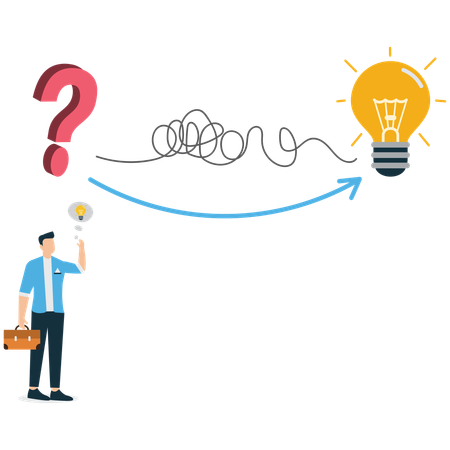 Simplifying Business Ideas to Find Smart Solutions  Illustration