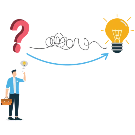 Simplifying Business Ideas to Find Smart Solutions  Illustration
