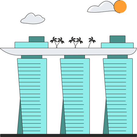 Singapore - Marina Bay Sands  Illustration