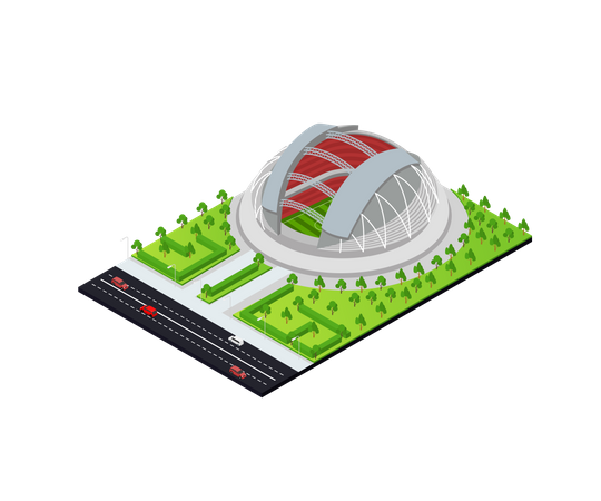 Singapore National Football Stadium Illustration