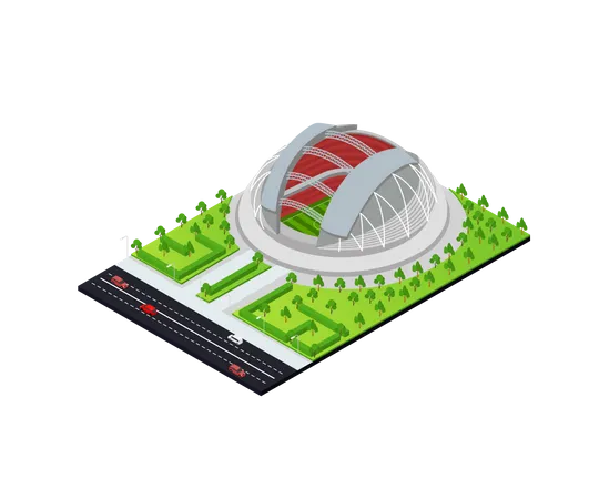 Nationales Fußballstadion von Singapur  Illustration