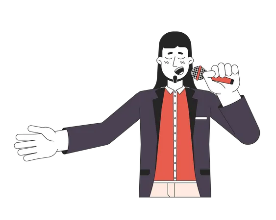 Singer Vocalist  Illustration