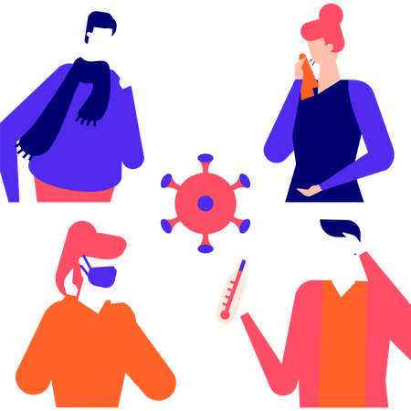 Sintomas da doença coronavírus  Illustration