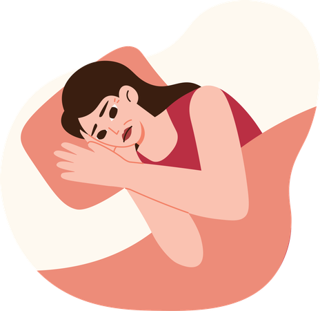 Sintomas da menopausa 2 Dificuldade para dormir  Ilustração