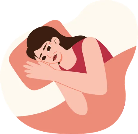 Sintomas da menopausa 2 Dificuldade para dormir  Ilustração