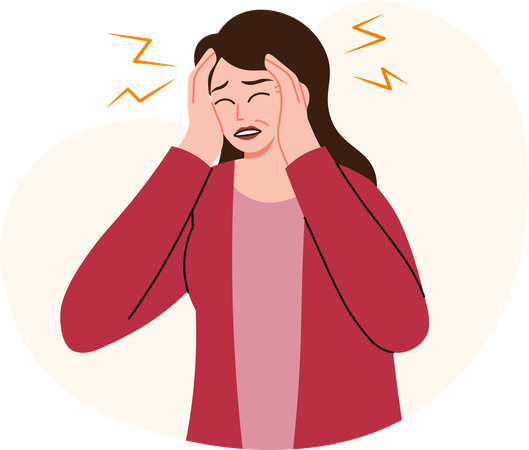Sintomas da menopausa 3 Dor de cabeça  Ilustração