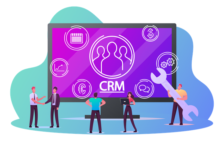 Sistema de crm  Ilustração